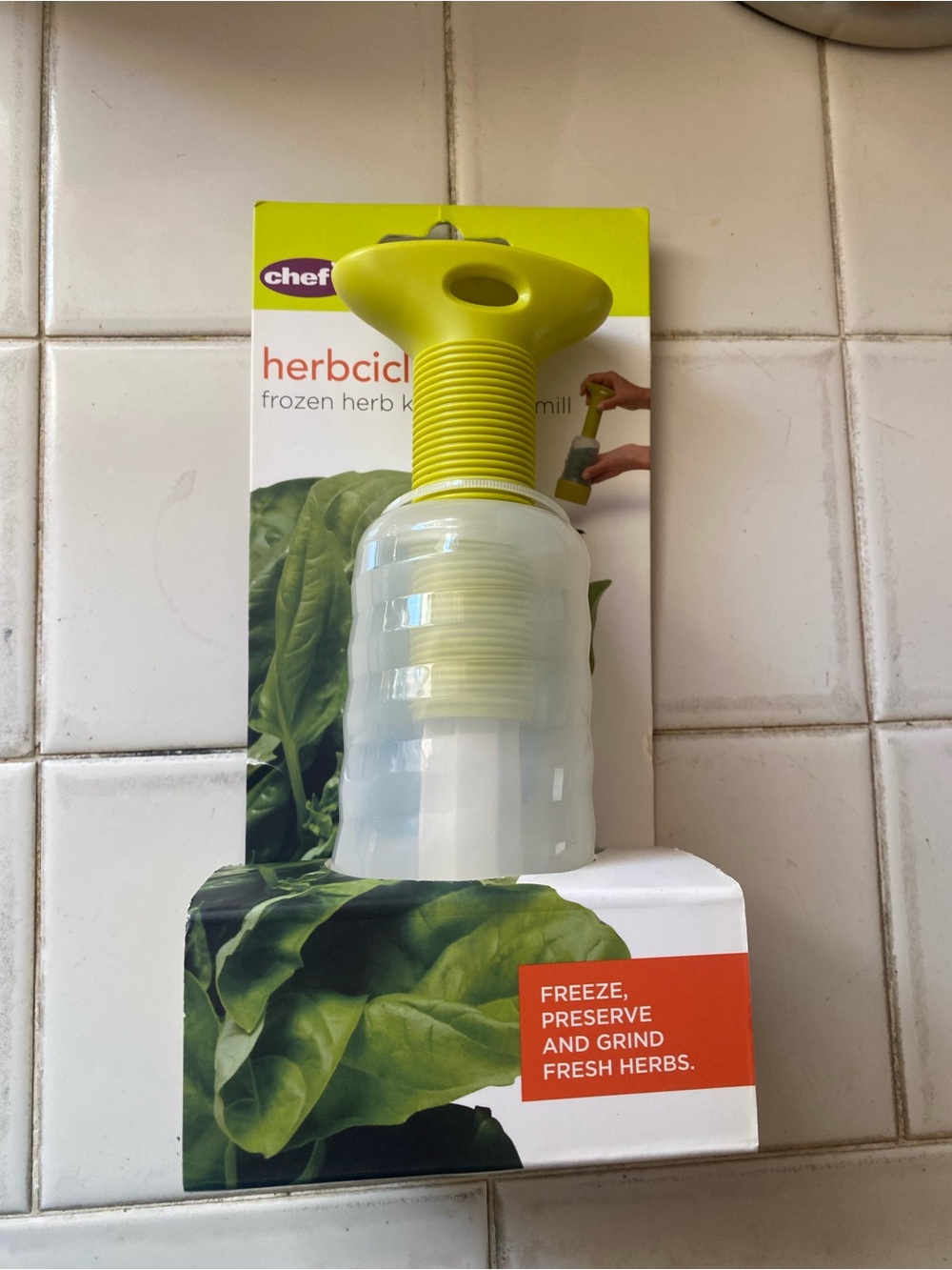 Herbcycle Frozen Herb Keeper & Grinder — Lime Green
